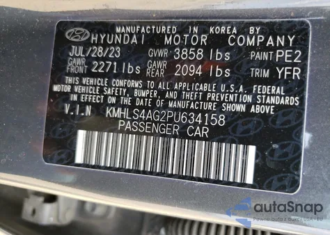 2023 Hyundai Elantra Sel z USA, uszkodzony, nr VIN KMHLS4AG2PU634158